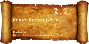 Krasz Krisztián névjegykártya